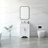 Aurilla 24 in. Single Sink Freestanding Bath Vanity in Matte White with White Carrara Quartz Top-1708691316