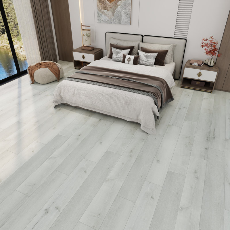 7.17 In. X 48 In. 22Mil 6Mm Waterproof SPC Rigid Core Luxury Vinyl Plank Flooring, Light Oak