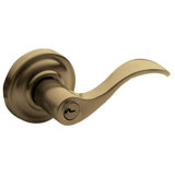 Wave Keyed (Entry) Door Lever with Rosette