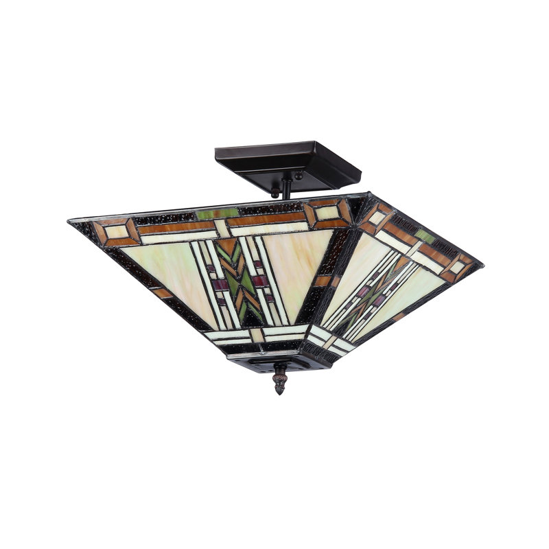 Fournier Glass Semi Flush Mount