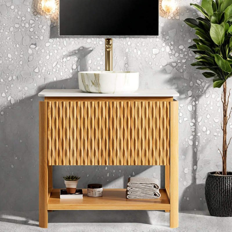 Meuble-lavabo moderne (doit inclure le meuble-lavabo et le lavabo), rangement, 29.92