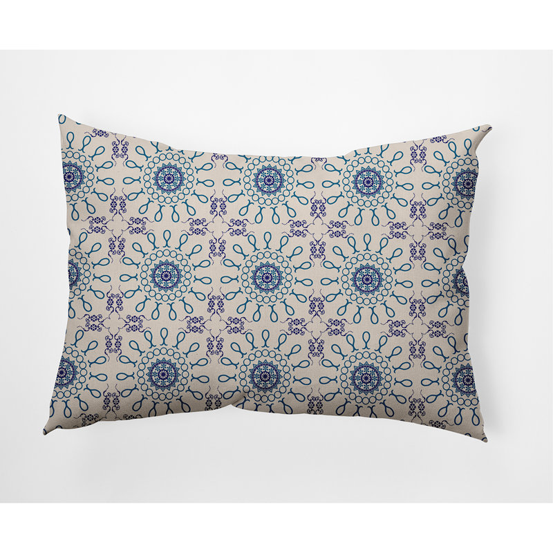 Coussin décoratif intérieur / extérieur en polyester Polyfill, Automne bleu, 14 po x 20 po
