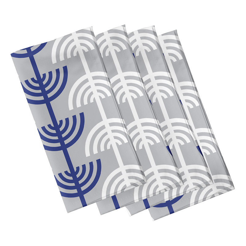Ensemble de serviettes 4 pièces Kamillah, L 18 po x L 18 po, Gris
