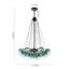 Lustre à bulles en verre vert à trois lumières dégradées, globe en cristal vert-118804010