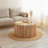 Wood Top Coffee Table with Solid Base-2145303869