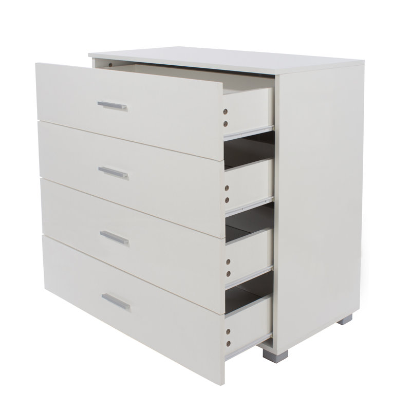 Kowtko White gloss 4 Drawer Chest