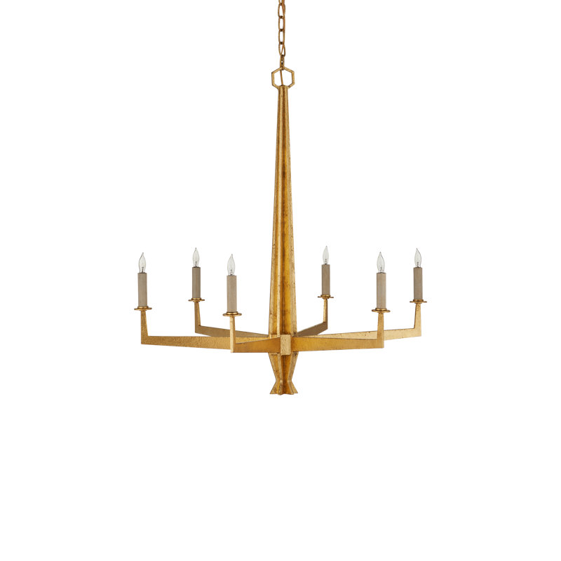 Goldfinch 6 - Light Wrought Iron Chandelier