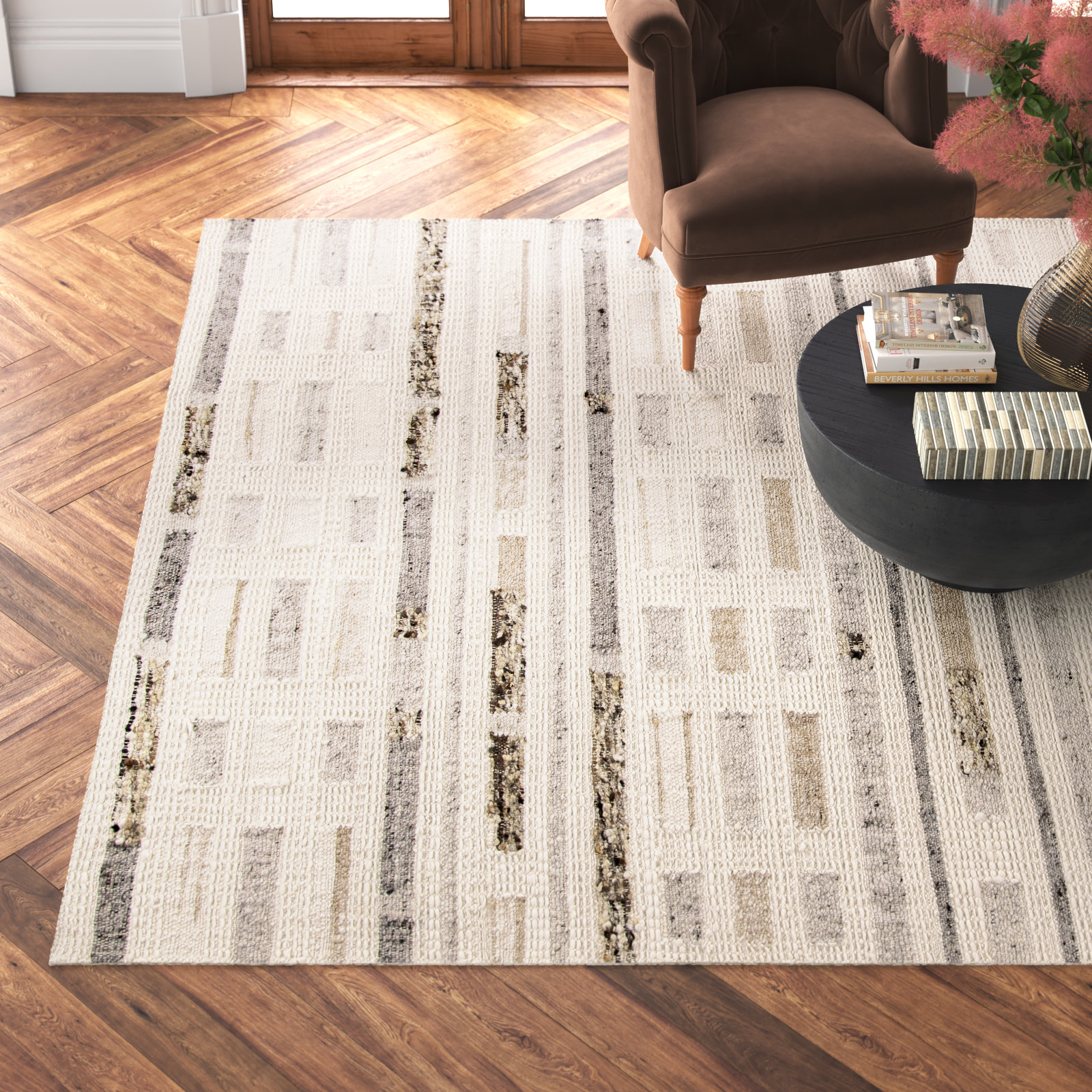 Hand-Woven Rug, Rectangle 5' x 7'6"