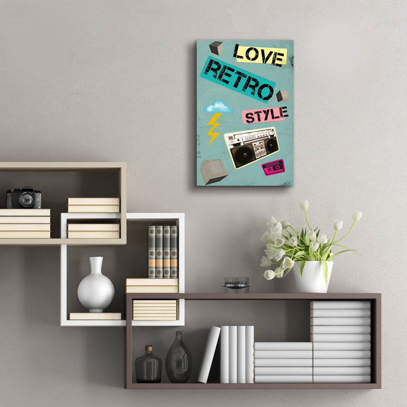 «Love Retro Style» par Elo Marc, acrylique, H 24 po x l 16 po x P 0,2 po
