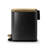 Acento Linea 1.3 Gallon Slim Rectangular Step Trash Can with Soft Close Lid, Removable Inner Bucket and Foot Pedal, Matte Black and Gold-113453527