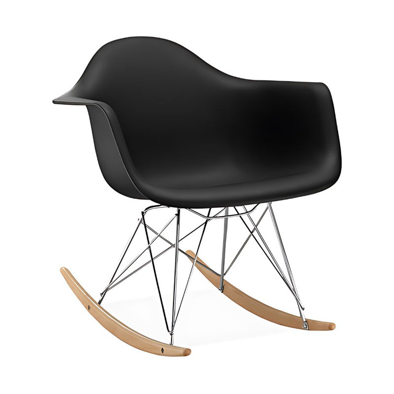 Dilan Plastic / Acrylic Rocking Chair, Black