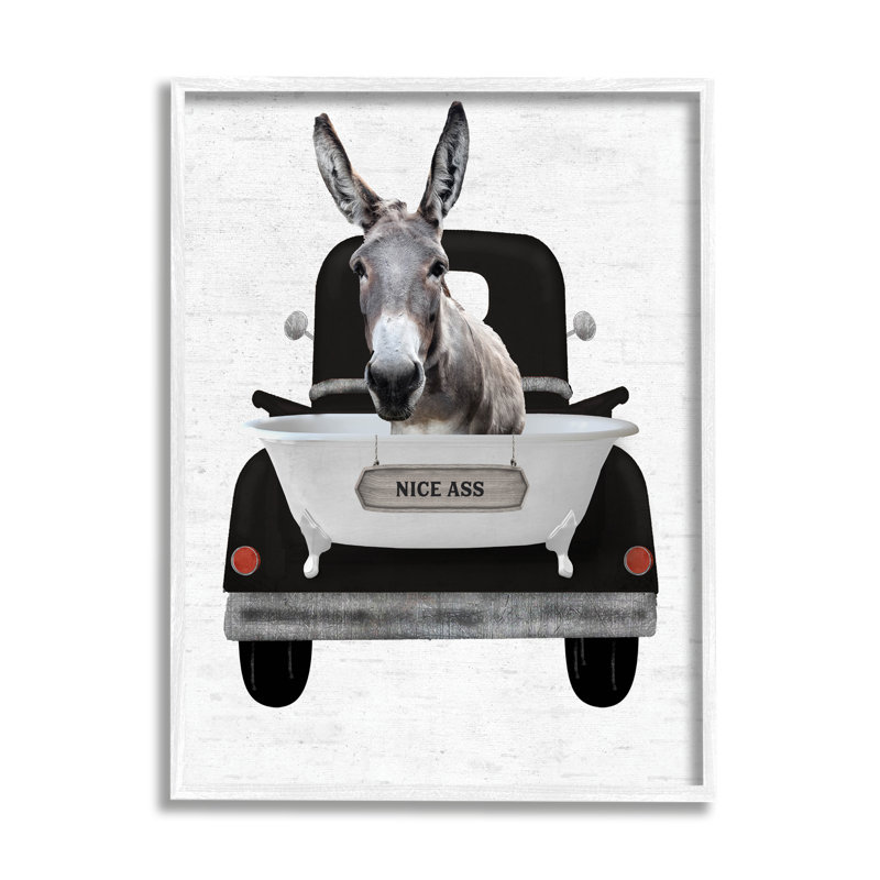 «Nice Ass Donkey Expression on Wood» par Lettered And Lined, impression, H 14 po x l 11 po x P 1,5 po