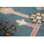 Tapis bleu All-Over Oushak 9 x 12