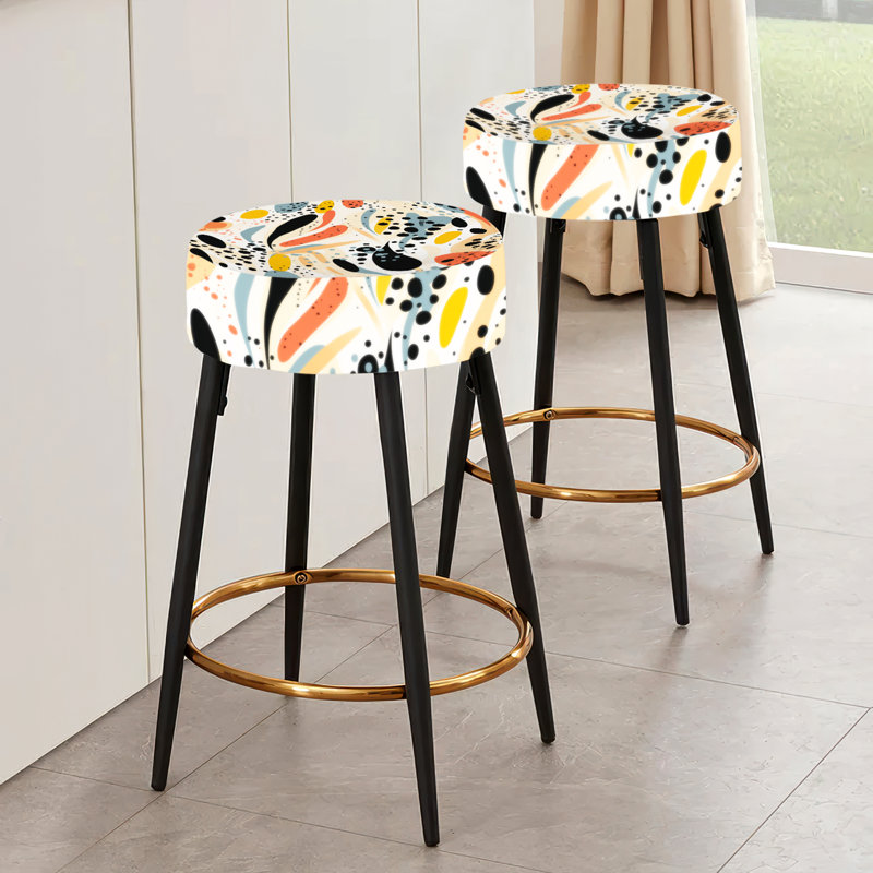 Ensemble de 2 tabourets de bar multicolores Urban Elegance II