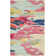 Tapis rose en polypropylène Roshan