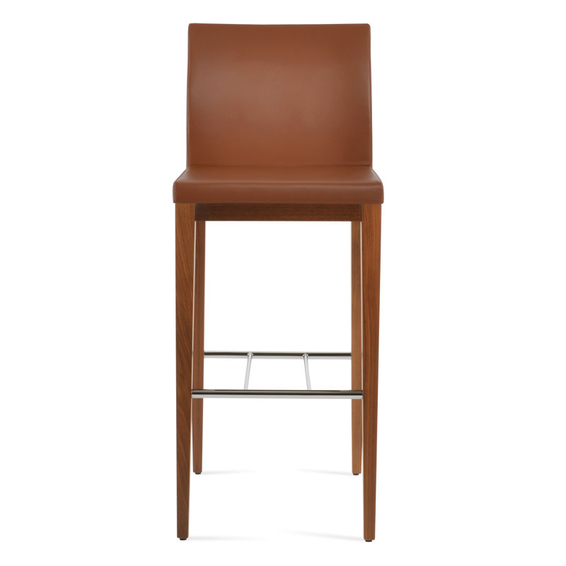 Tabouret de bar et de comptoir en bois de noyer américain Aria, Noisette, Tabouret de comptoir (siège d’une hauteur de 24