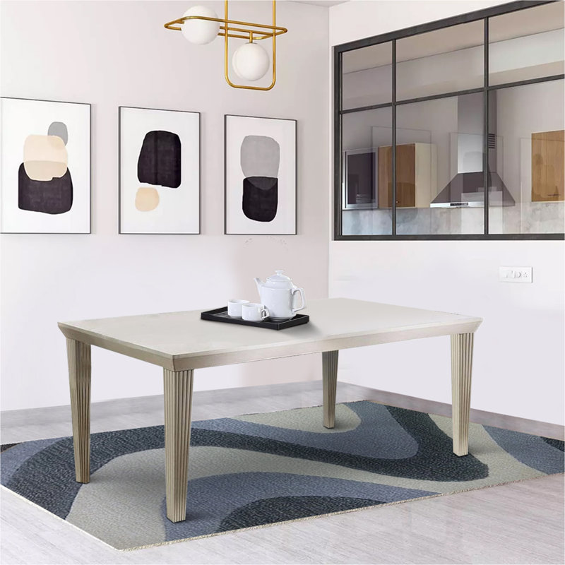 Cecere Solid Wood Top Dining Table