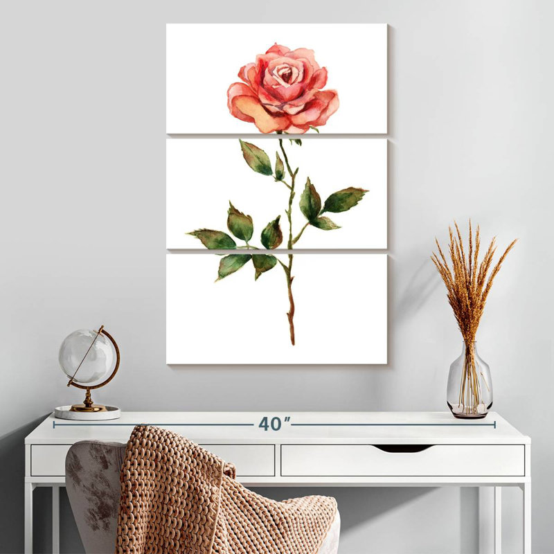Rose simple, H 32 po x l 20 po