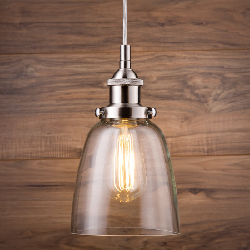 Nazmiye 1 - Light Single Pendant, Polished Chrome, Clear, Yes