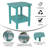 Collis Rectangular Outdoor Side Table , 17'' in. W 17'' in. D-88697028