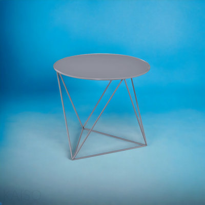 Table d'appoint, finition gris Epidia, présentoir et utilitaire