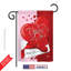 Drapeau de jardin vertical à double face 13" x 18,5" avec love spring