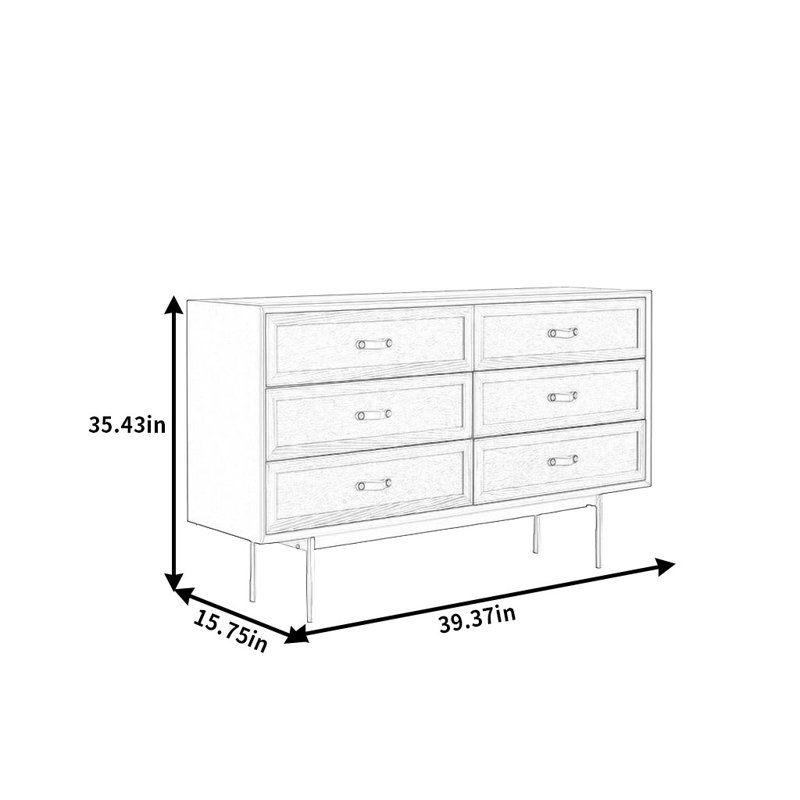 Buffet rétro français, H 35,43 po x l 39,37 po x P 15,75 po