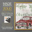 Merry Christmas - camion rouge, reproduction encadrée - bois massif-1239942429-1239942422