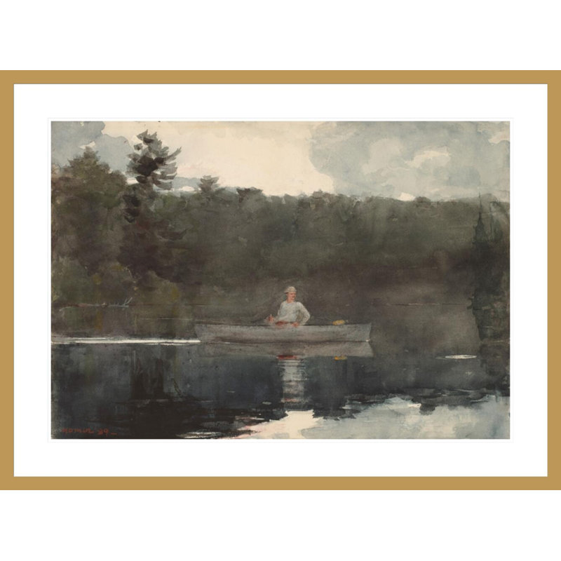 «The Lone Fisherman» par Winslow Homer, impression giclée encadrée, H 31,06 po x l 41,5 po