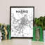 Madrid City Map - No Frame Print-1448801790