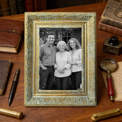 Cadre photo décoratif 3 pièces 11 "x 14" Antique Gold