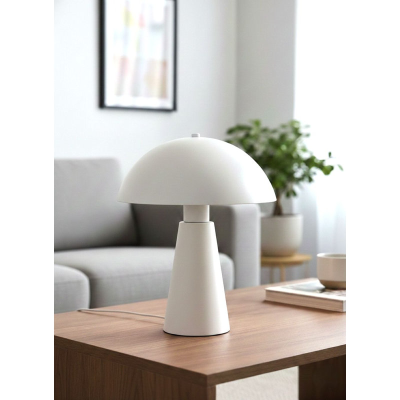Metal Desk Lamp, White, White