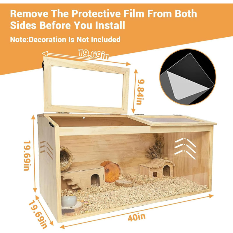Hamster Cage, 50cm H x 50cm W x 100cm D