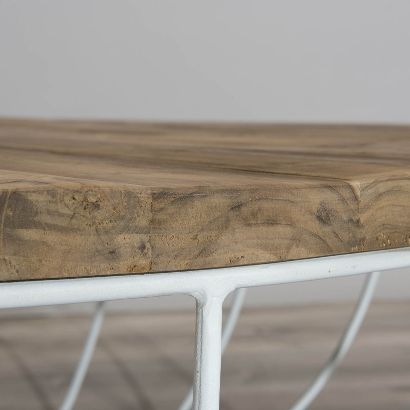 Sandrine Pedestal Coffee Table, 34.5cm H x 60cm W x 60cm D, Natural