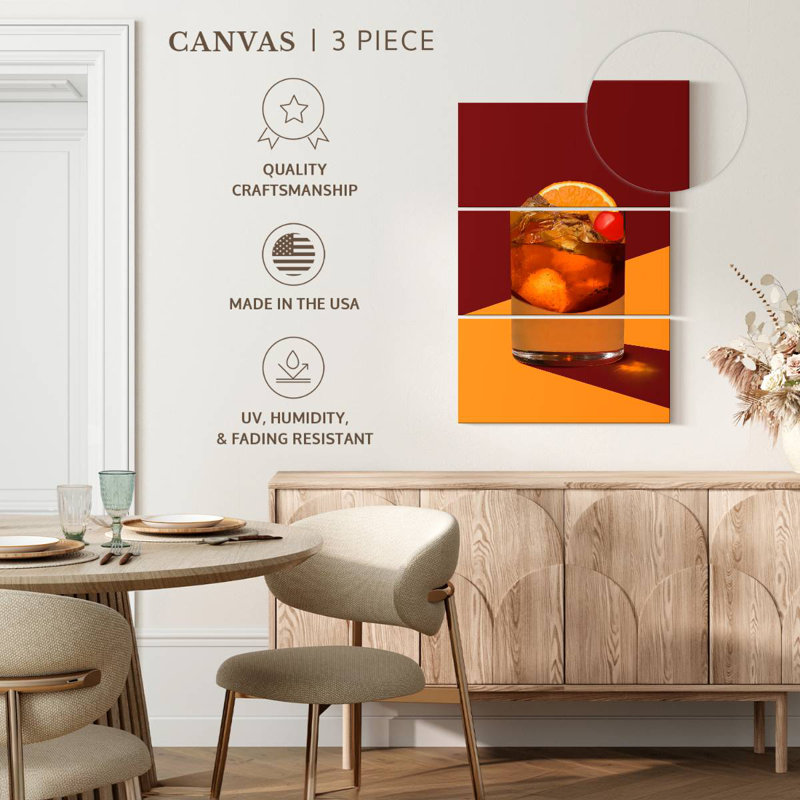 Yarlin Old Fashioned Bar Cocktail, 65" H x 42" W