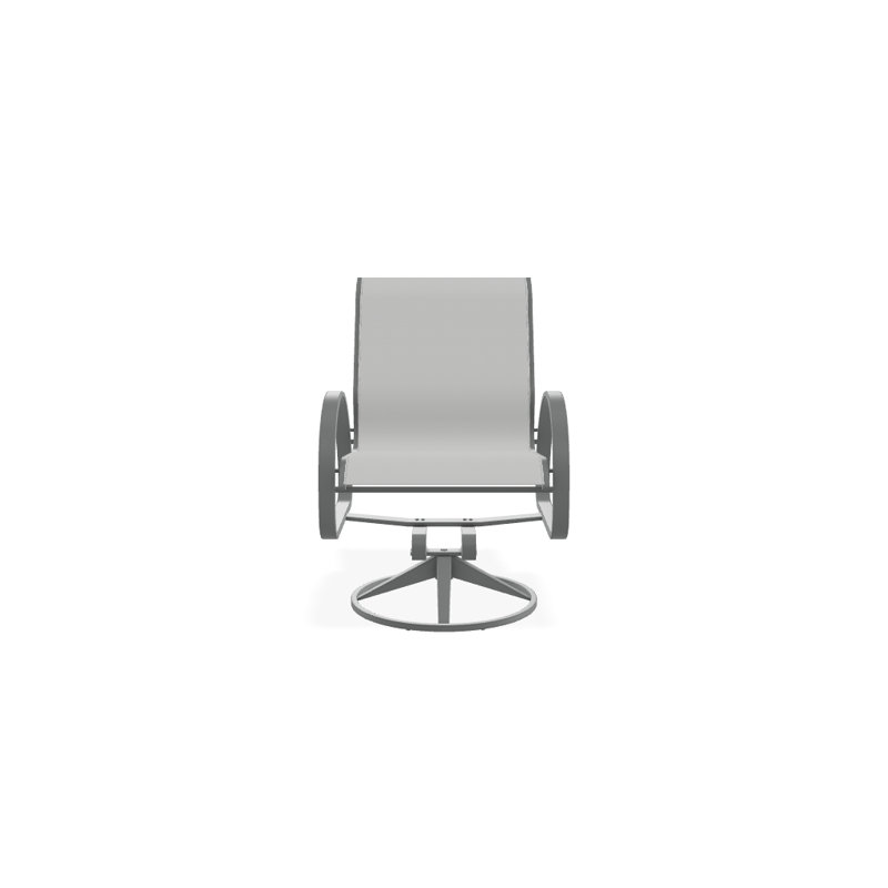 Aruba 1 Outdoor Dining Armchair, Textured Graphite, Bark Performance
