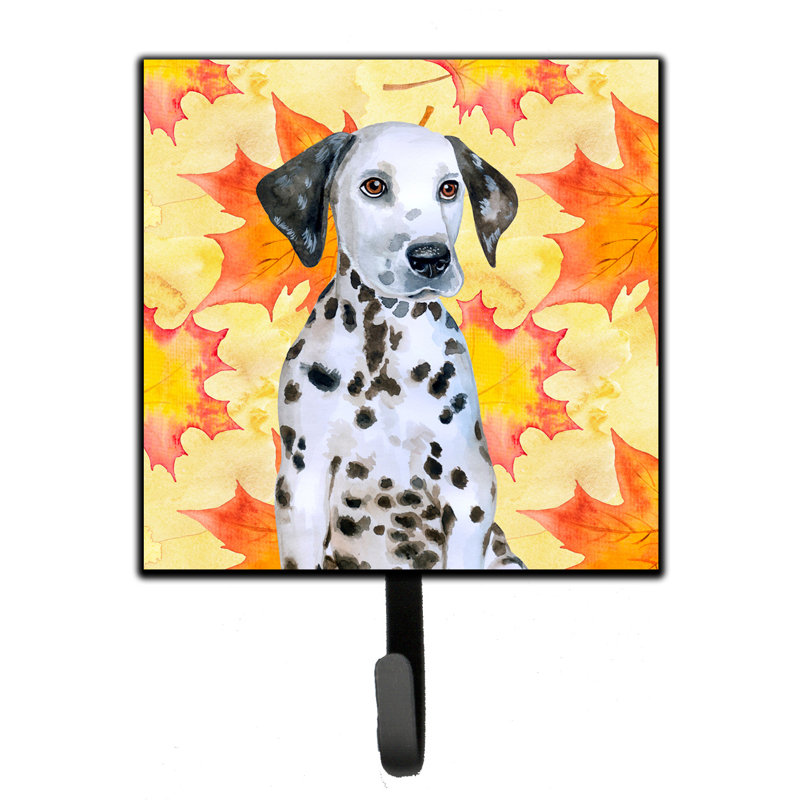 Organisateur de clés murales avec crochets clés partagée pei automne Eliane, Brun / saumon / bleu, Chiot Dalmatien