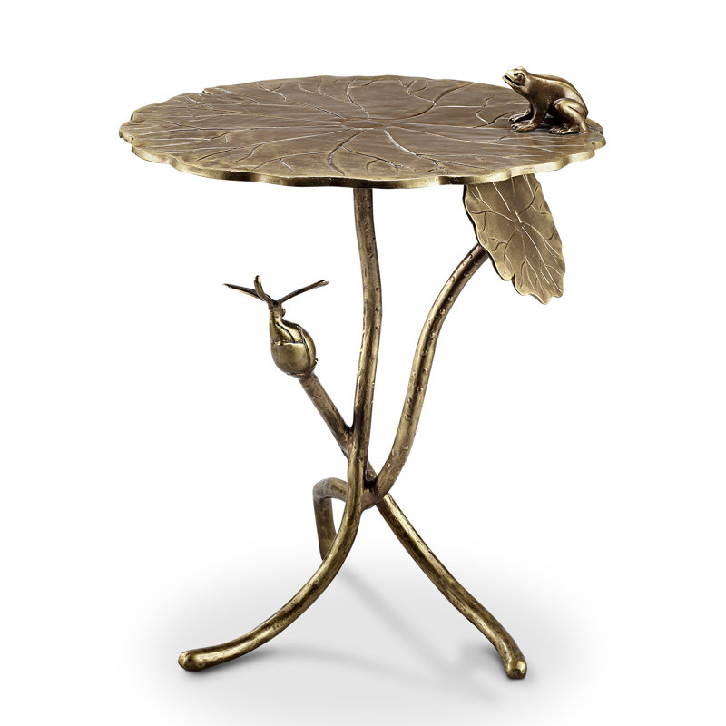 Table de bout grenouille et libellule