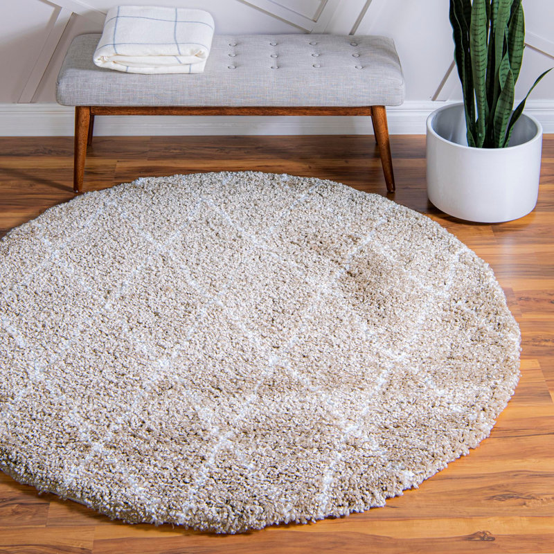 Paquette Shag Area Rug, Round 152cm