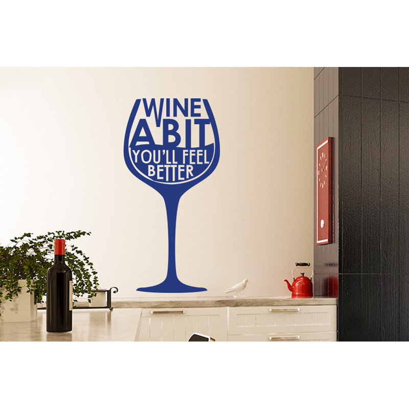 Food & Beverage Wall Decal, Medium, Dark Blue