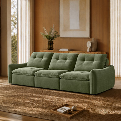 120.1"Cloud-Inspired 3-Seat Power Recliner Sofa with 3 Power Seats