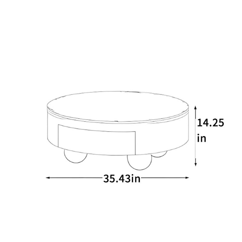 Table basse ronde crème, Crème, crème
