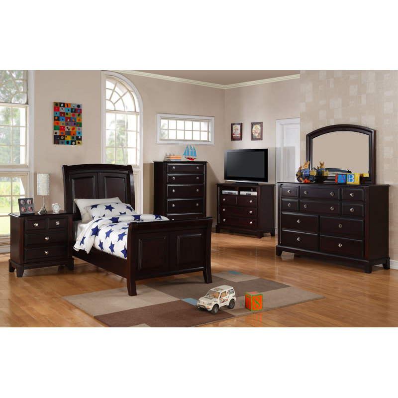Cheve Solid And Engineered Wood Wall Mirror, Cappuccino
