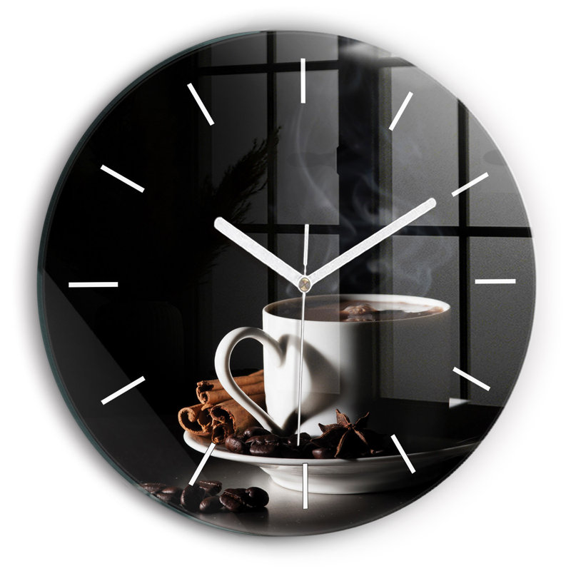 Glass Wall Clock, Black 4