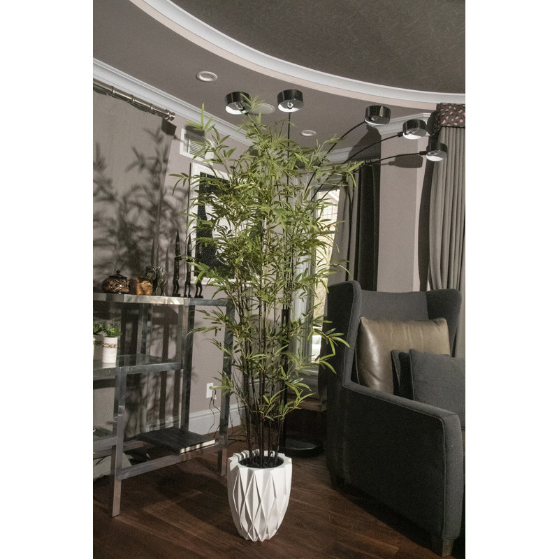 Pot à fleurs en bambou artificiel 76,6 po