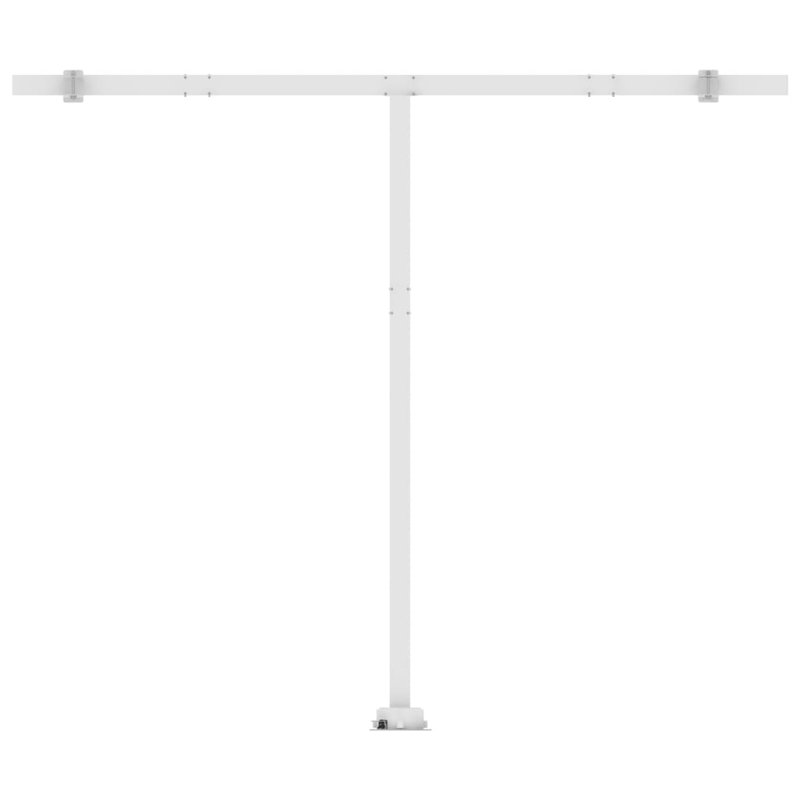Dakota Fields 400cm W Retractable Patio Awning, Striped, Blue/White, 245cm H x 350cm W x 235.8cm D