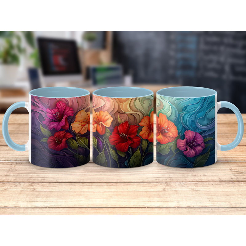 Ceramic Coffee Mug, Light Blue