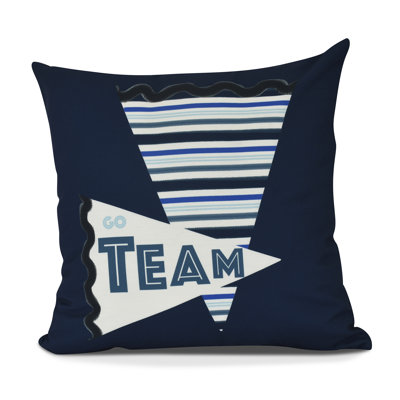 Goals, Gourds, and Gatherings Go Team! Housse et insert pour oreiller carré Word