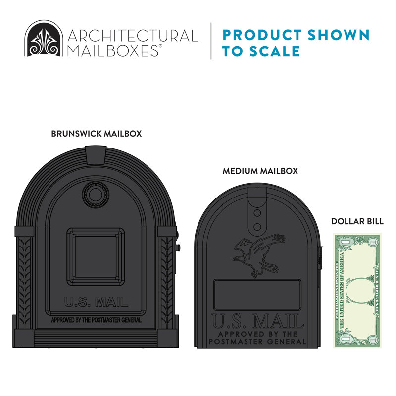 Brunswick Post Mounted Mailbox