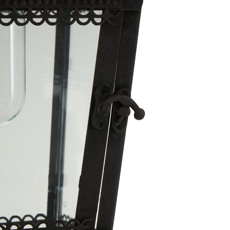 Cole And Grey Metal Lighthouse Style Decorative Indoor Outdoor Candle Lantern With Ring Handle